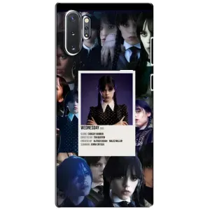 Чехлы Венсдей на Samsung Galaxy Note 10 Plus Уэнсдей (AlphaPrint) (коллаж Уэнздей)