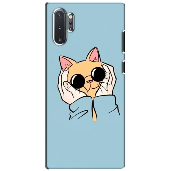 Чохол з принтом «Котик в окулярах» для Samsung Galaxy Note 10 Plus