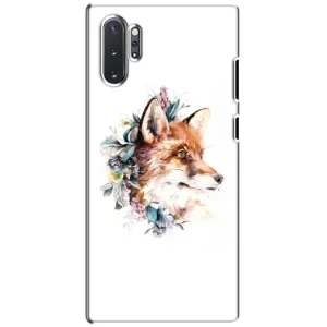 Чехлы с картинкой Лисички для Samsung Galaxy Note 10 Plus (VPrint) (Лисичка в цветочках)
