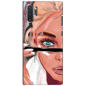 Чехол с печатью для Samsung Galaxy Note 10 Plus - (Мода) (AlphaPrint) (Макияж)