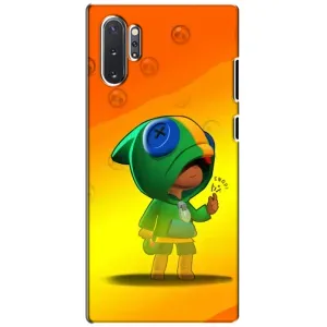 Чехол для Samsung Galaxy Note 10 Plus Бравл Старс (VPrint) (Мальчик Леон)