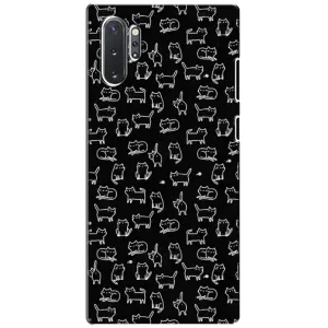 Чехол с принтом для Samsung Galaxy Note 10 Plus (AlphaPrint) Модные коты (Меленькие котики)