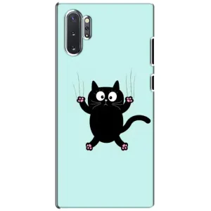 Чехол с принтом для Samsung Galaxy Note 10 Plus (AlphaPrint) Модные коты (Падающий кот)