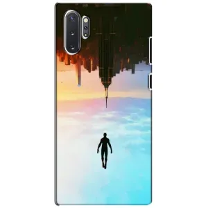 Чехол с человеком пауком для Samsung Galaxy Note 10 Plus - (AlphaPrint) (Паук человек)