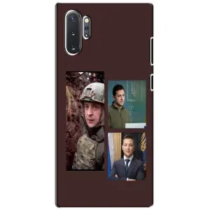 Чехол для Samsung Galaxy Note 10 Plus (AlphaPrint - с принтом Зеленского) (Президент)
