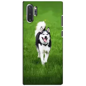 Чехол с Хаски для Samsung Galaxy Note 10 Plus - (AlphaPrint) (Радостный Хаски)