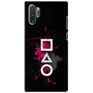 Чехол Гра в кальмара для Samsung Galaxy Note 10 Plus (Символы Игра кальмара)