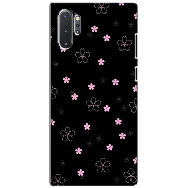 Чехол с принтом «Розовые цветы на черном» для Samsung Galaxy Note 10 Plus