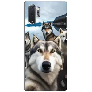 Чехол с Хаски для Samsung Galaxy Note 10 Plus - (AlphaPrint) (Селфи ХАски)