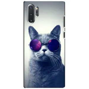 Чехол с принтом для Samsung Galaxy Note 10 Plus (AlphaPrint) Модные коты (Стильный кот)