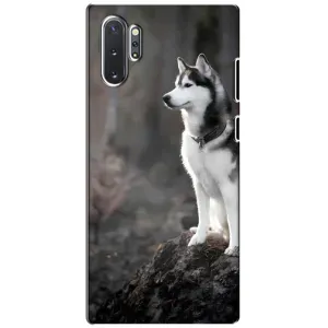 Чехол с Хаски для Samsung Galaxy Note 10 Plus - (AlphaPrint) (Верный пес)