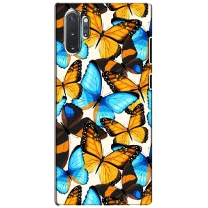 Чехол с принтом для Самсунг Галакси Ноут 10 Плюс - (Прикольные) (AlphaPrint) (Яркие бабочки)