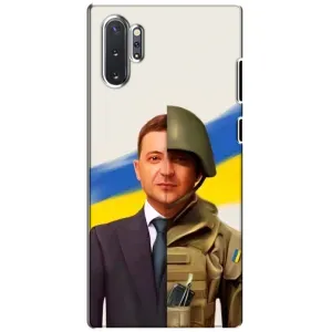 Чехол для Samsung Galaxy Note 10 Plus (AlphaPrint - с принтом Зеленского) (Зеленский солдат)