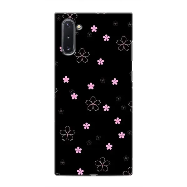 Чохол з принтом «Рожеві квіти на чорному» для Samsung Galaxy Note 10