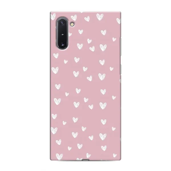 Чохол з принтом «Сердечки на рожевому» для Samsung Galaxy Note 10