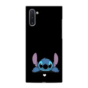 Чохол з принтом Стіч на Samsung Galaxy Note 10 (Стіч на чорному)