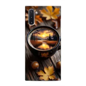 Чохол з унікальним дизайном 'Осінь з кавою' для Samsung Galaxy Note 10 (Темна кава)