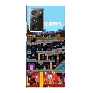 Чохол Майнкрафт на Samsung Galaxy Note 20 Ultra (AlphaPrint) Minecraft (фон Minecraft)