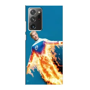 Чехол с принтом Фантастическая четверка для Samsung Galaxy Note 20 Ultra (Человек-факел в огне)