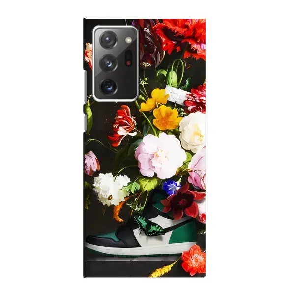 Чохол з принтом «Nike цветы» для Samsung Galaxy Note 20 Ultra