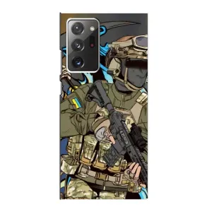 Чехлы с картинкой ЗСУ для Samsung Galaxy Note 20 Ultra (AlphaPrint) (Воин ВСУ)