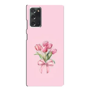 Чехол с розовым рисунком для Samsung Galaxy Note 20 (Букет цветов)