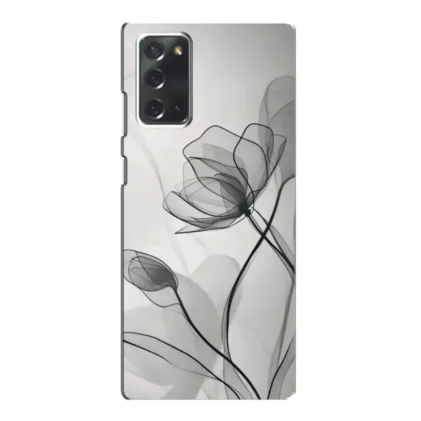 Чехол с принтом «Черные цветы» для Samsung Galaxy Note 20 Чехол с принтом «Черные цветы» для Samsung Galaxy Note 20