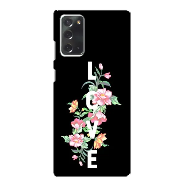 Чехол с принтом «Цветы LOVE» для Samsung Galaxy Note 20