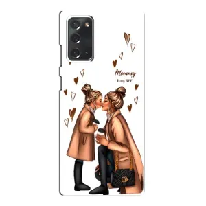 Чехол с печатью для Samsung Galaxy Note 20 - (Мама с ребенком) (AlphaPrint) (Дочка и мама)