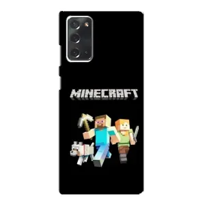 Чехол Майнкрафт на Samsung Galaxy Note 20 (AlphaPrint) Minecraft (герои Minecraft)