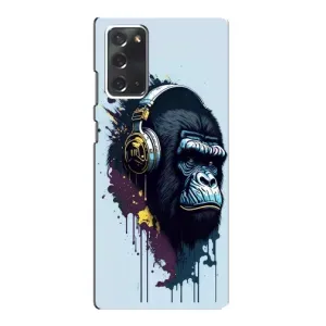 Чехол с Обезьянами Samsung Galaxy Note 20 - (AlphaPrint) (Горилла в наушниках)