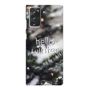 Новогодние, Праздничные Чехлы для Samsung Galaxy Note 20 - 2024 год (Hello winter)