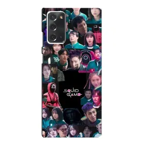 Чехол Гра в кальмара для Samsung Galaxy Note 20 (Коллаж Игра кальмара)