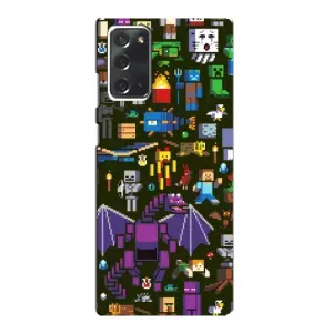 Чехол Майнкрафт на Samsung Galaxy Note 20 (AlphaPrint) Minecraft (Коллаж Майнкрафт)