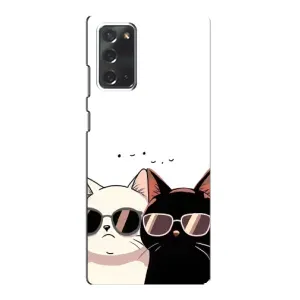 Чохол з принтом «Коти в окулярах» для Samsung Galaxy Note 20