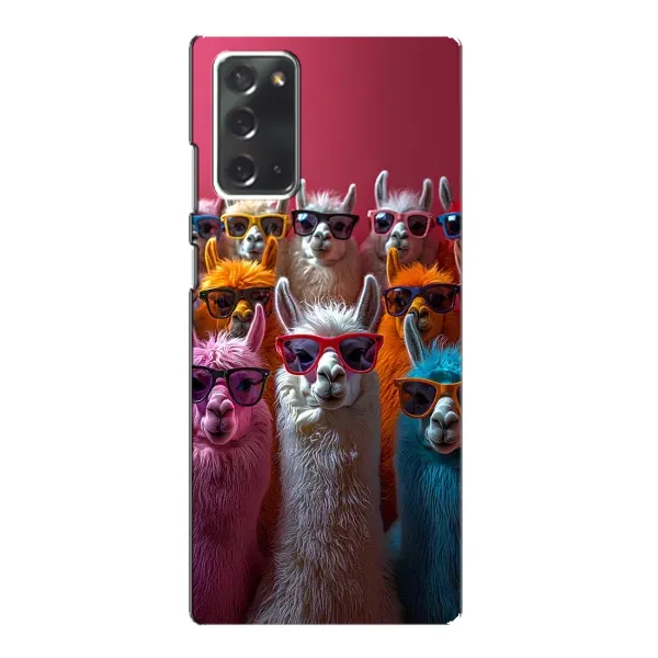 Чехол с принтом «Ламы в очках» для Samsung Galaxy Note 20