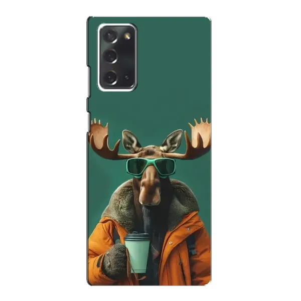 Чехол с принтом «Лось с кофе» для Samsung Galaxy Note 20