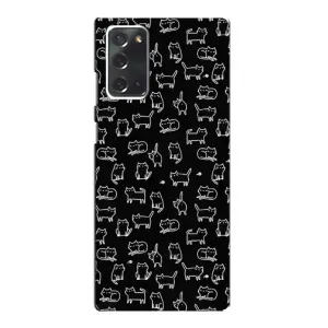 Чехол с принтом для Samsung Galaxy Note 20 (AlphaPrint) Модные коты (Меленькие котики)