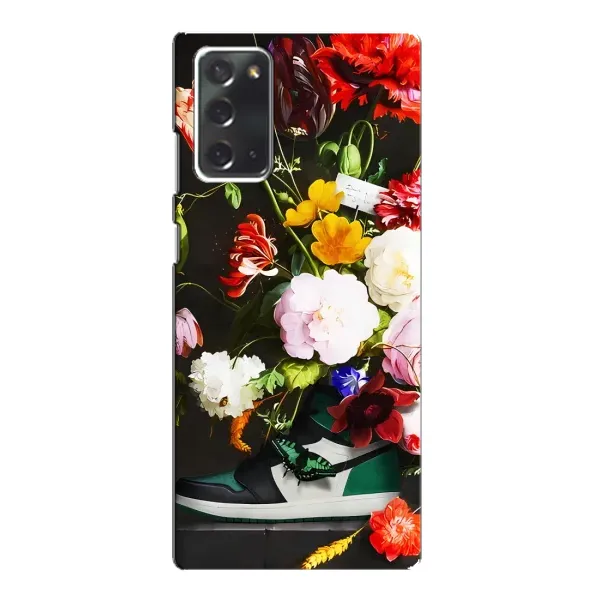 Чохол з принтом «Nike цветы» для Samsung Galaxy Note 20