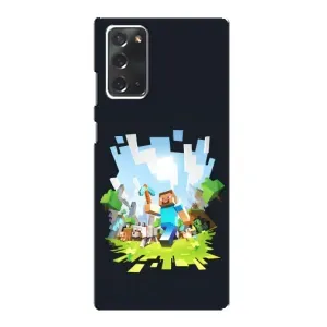 Чехол Майнкрафт на Samsung Galaxy Note 20 (AlphaPrint) Minecraft (персонажи Minecraft)