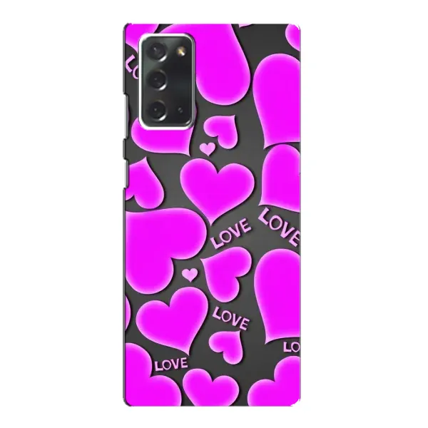 Чехол с принтом «Pink hearts» для Samsung Galaxy Note 20