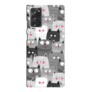 Чехлы с Котиками для Samsung Galaxy Note 20 (VPrint) (Рисованные котики)