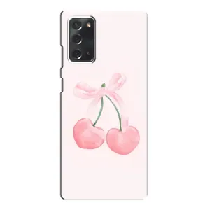 Чехол с розовым рисунком для Samsung Galaxy Note 20 (Розовые вишни)