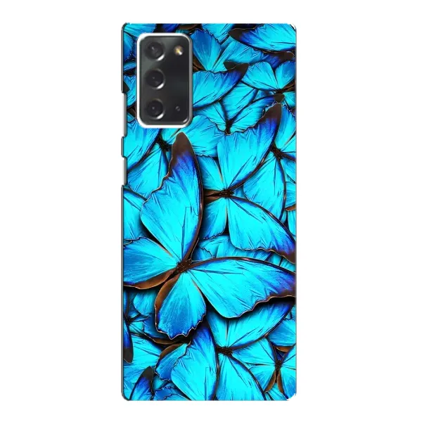 Чохол з принтом «Сині метелики» для Samsung Galaxy Note 20 Чохол з принтом «Сині метелики» для Samsung Galaxy Note 20