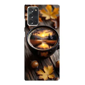 Чохол з унікальним дизайном 'Осінь з кавою' для Samsung Galaxy Note 20 (Темна кава)