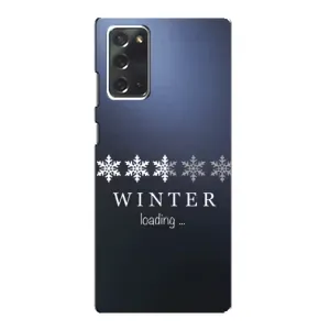 Зимние Чехлы для Самсунг Галакси Нот 20 - прозрачный фон (Winter loading)