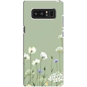 Чохол з квітковим принтом на Самсунг Ноут 8, N950 (Квіти на зеленому)