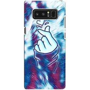 Чохол з принтом для samsung Galaxy Note 8 (AlphaPrint - Знак сердечка) (Радужне серце)
