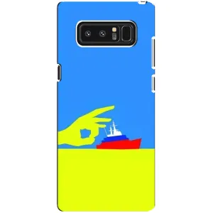 Чехол с принтом (Русский корабль...) для Самсунг Ноут 8, N950 (AlphaPrint) (Щелбан кораблю)