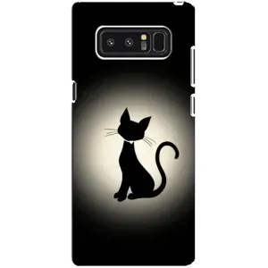 Чохол з принтом для samsung Galaxy Note 8 (AlphaPrint) Модні коти (Силует котика)